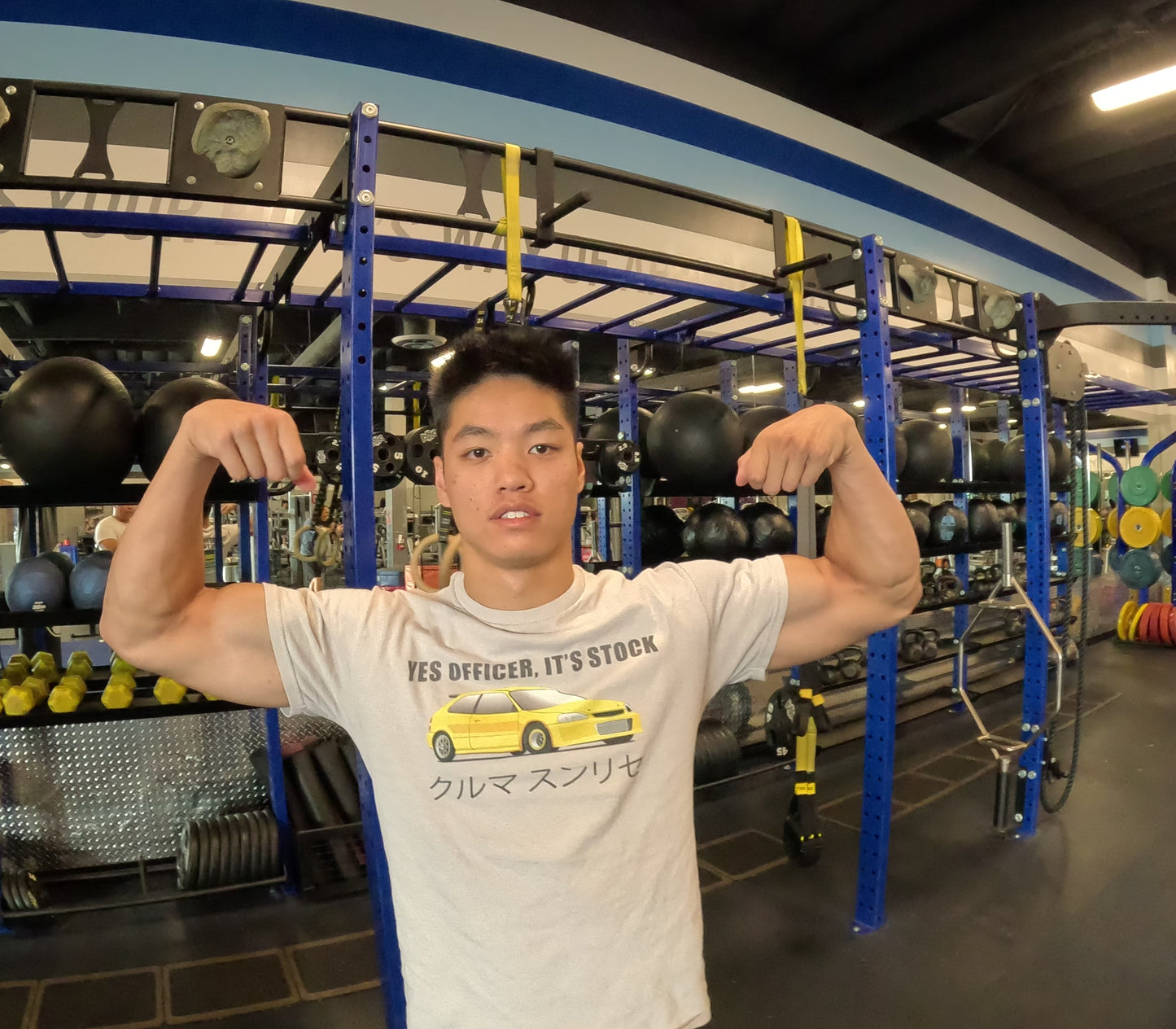 'Yes Officer, It's Stock' Gray Graphic JDM T-Shirt