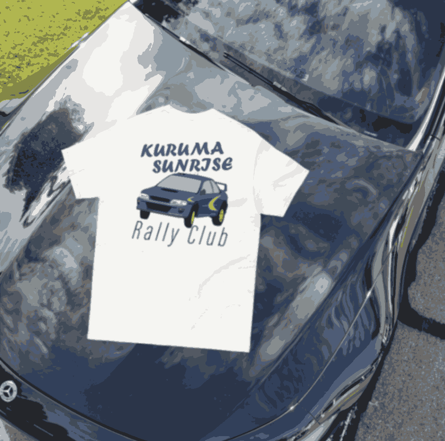 Blue Rally Club JDM Graphic Tee