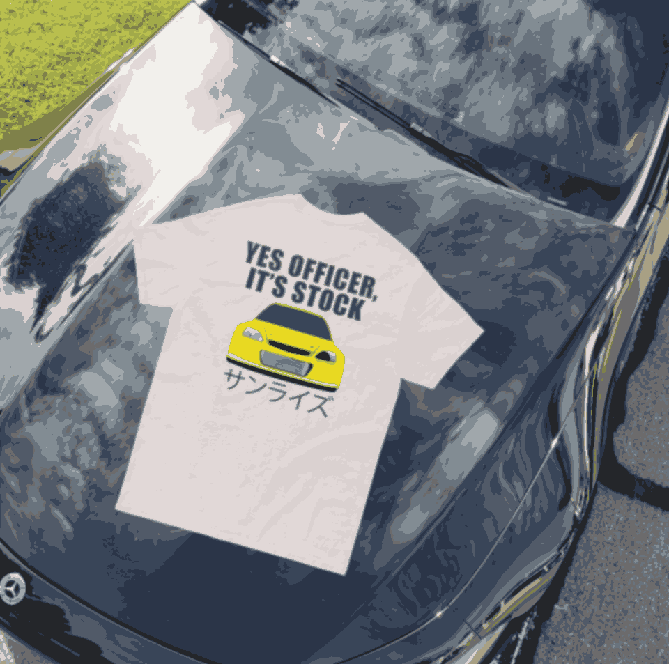 'Yes Officer, It's Stock' Graphic JDM T-Shirt
